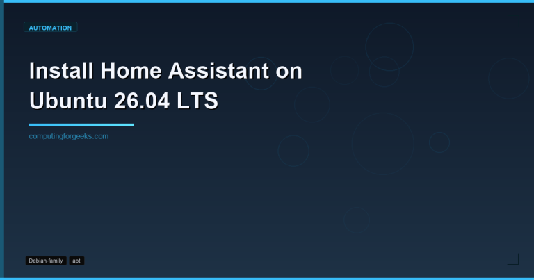 Install Home Assistant on Ubuntu 26.04 LTS