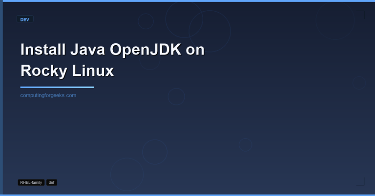 Install Java OpenJDK on Rocky Linux 10 and AlmaLinux 10