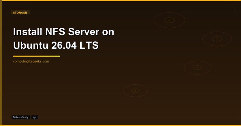 Install NFS Server on Ubuntu 26.04 LTS