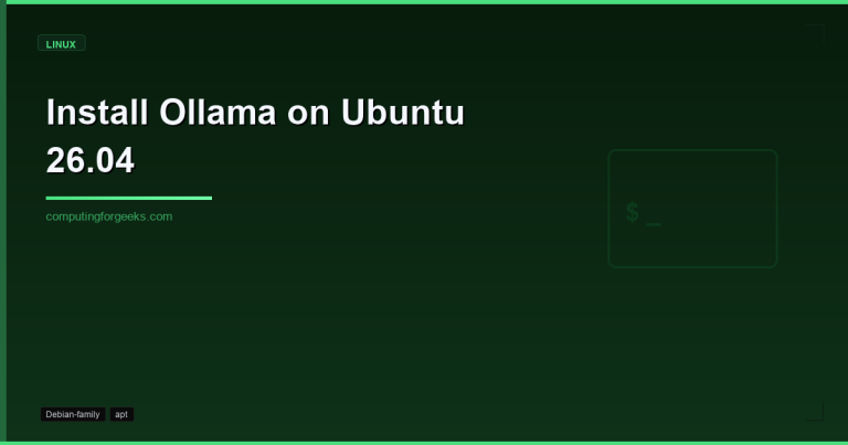Install Ollama on Ubuntu 26.04 LTS