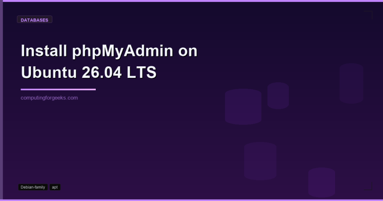 Install phpMyAdmin on Ubuntu 26.04 LTS