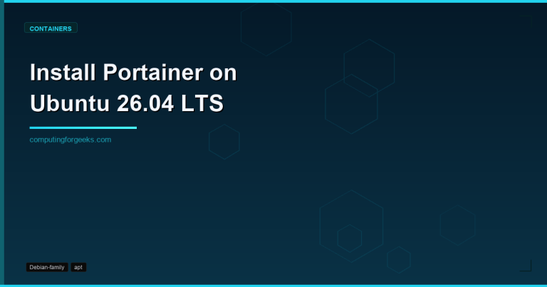 Install Portainer on Ubuntu 26.04 LTS