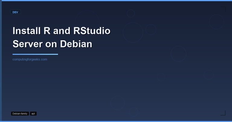 Install R and RStudio Server on Debian and Ubuntu