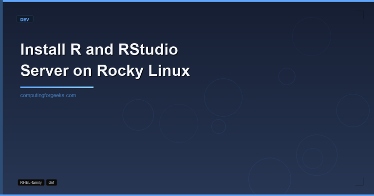 Install R and RStudio Server on Rocky Linux 10