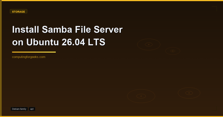 Install Samba File Server on Ubuntu 26.04 LTS