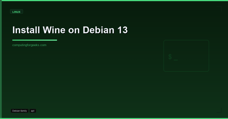 Install Wine on Debian 13 trixie featured image