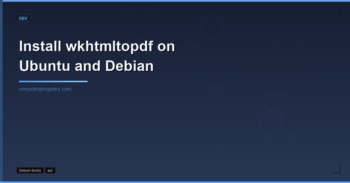 Install wkhtmltopdf on Ubuntu and Debian