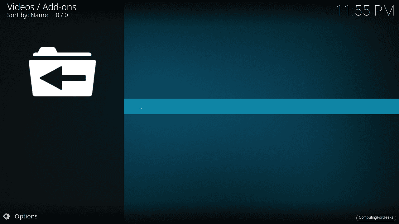 Kodi video add-ons browser on Fedora ready to install new video add-ons