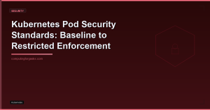 Featured image: Kubernetes Pod Security Standards baseline to restricted enforcement guide