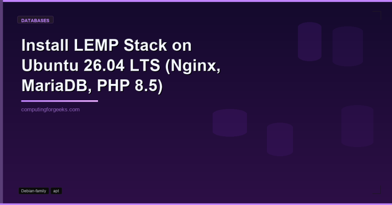 LEMP stack Nginx MariaDB PHP 8.5 on Ubuntu 26.04