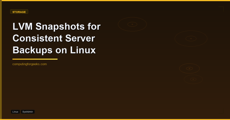LVM Snapshots for Consistent Server Backups on Linux