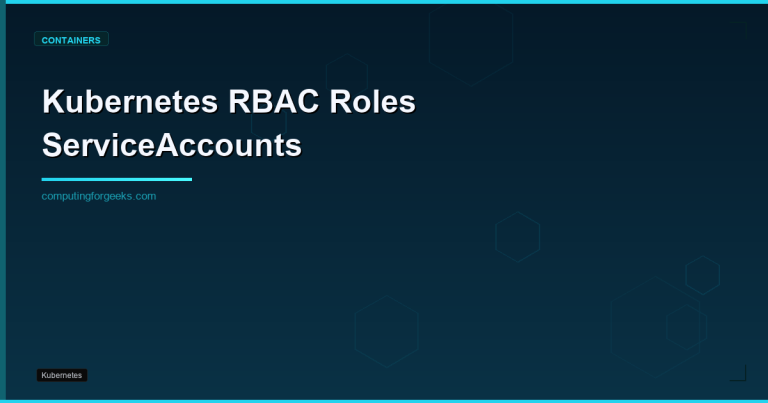 Kubernetes RBAC Roles and ServiceAccounts