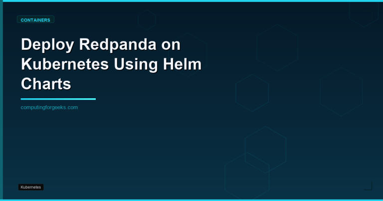 Redpanda Kubernetes Helm deployment