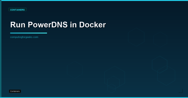 PowerDNS and PowerDNS-Admin running in Docker containers