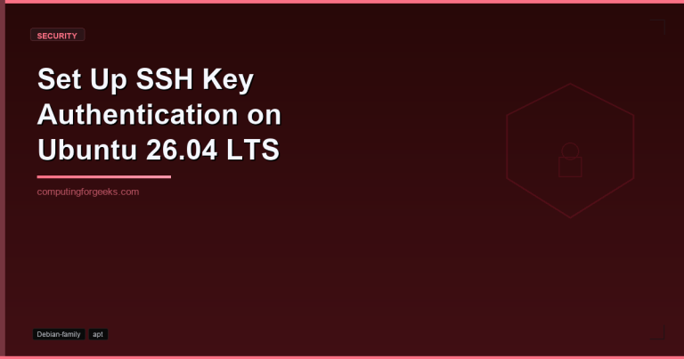 Set up SSH key authentication on Ubuntu 26.04 LTS