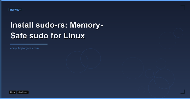 sudo-rs installation guide for Ubuntu Debian Rocky Linux