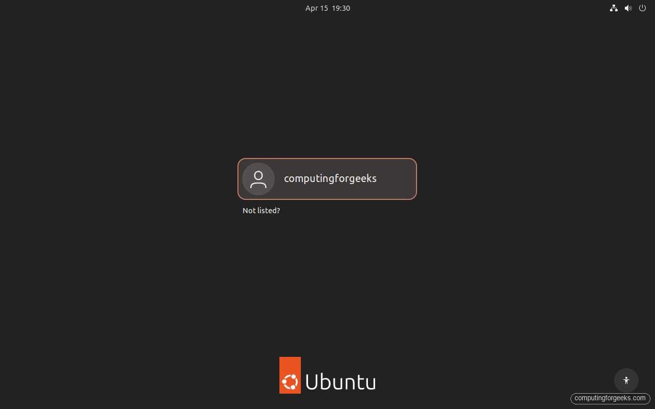 Ubuntu 26.04 GDM login screen first boot