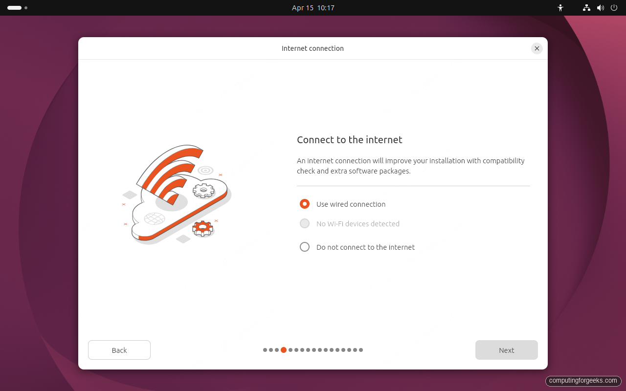 Ubuntu 26.04 installer internet connection options