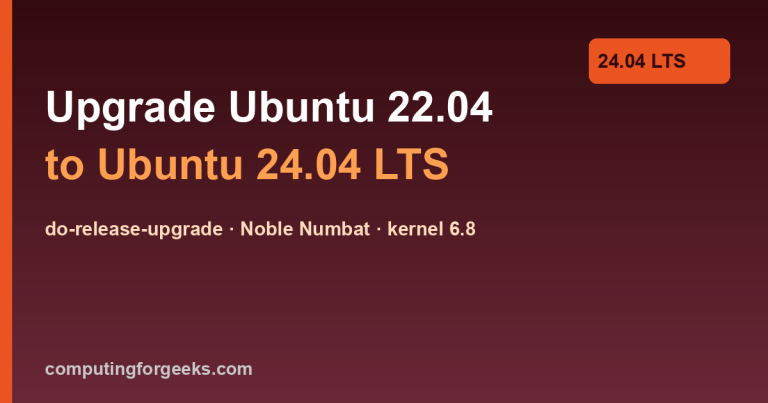 Upgrade Ubuntu 22.04 to 24.04 LTS Noble Numbat