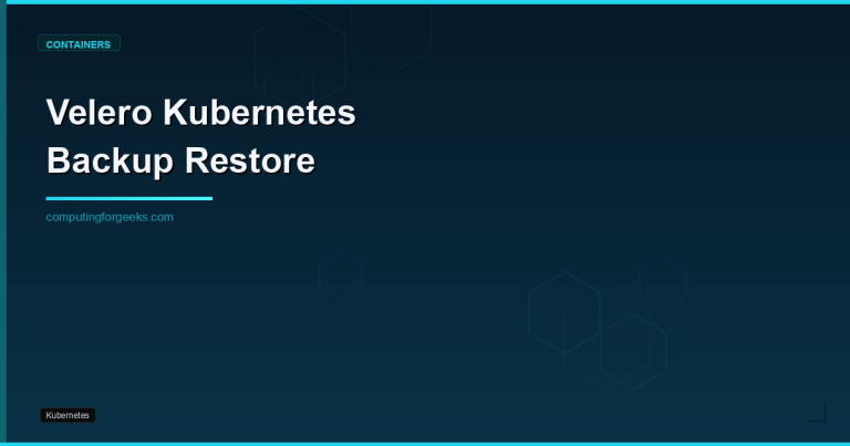 Velero Kubernetes backup and restore with PVC and S3