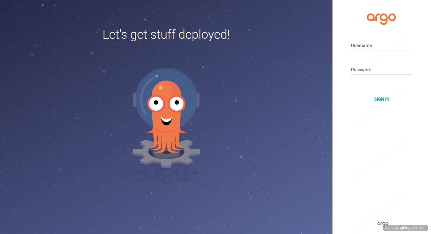 Install ArgoCD on Ubuntu 26.04 LTS 2 ArgoCD login page with username and password fields on Ubuntu 26.04