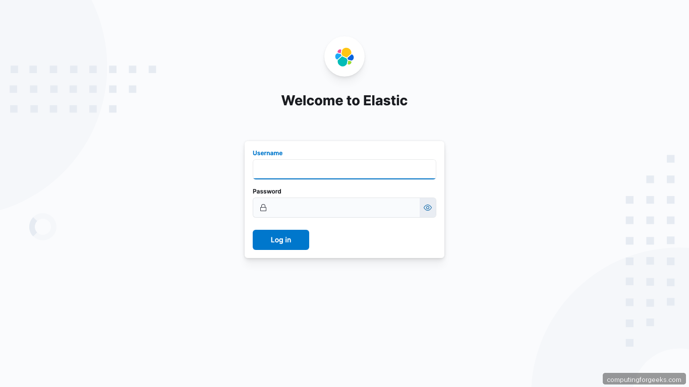 Kibana 8.19 login screen on Ubuntu 26.04