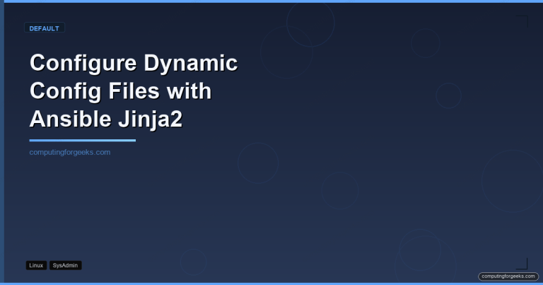 Ansible Jinja2 templating tutorial for dynamic configuration