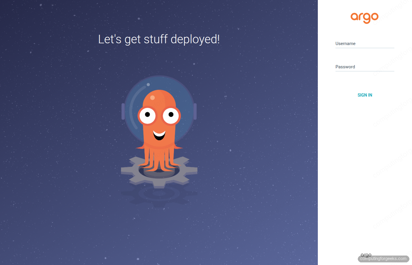 ArgoCD login page served over HTTPS using NGINX Ingress and a Lets Encrypt certificate