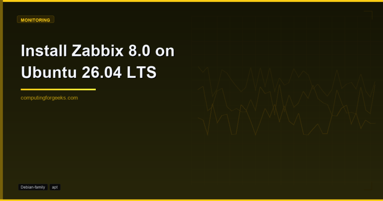 Install Zabbix 8.0 on Ubuntu 26.04 LTS