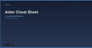 Aider Cheat Sheet