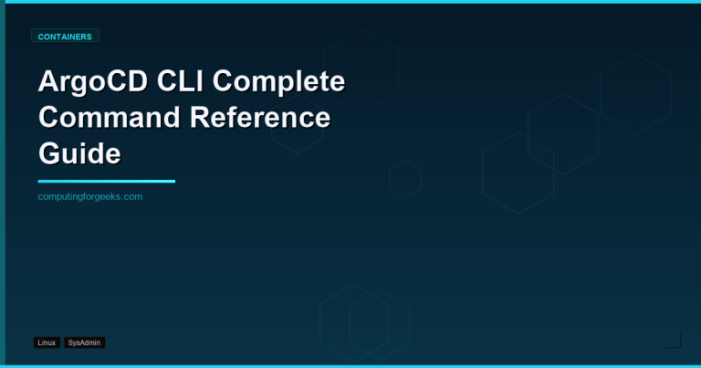 ArgoCD CLI Complete Command Reference Guide