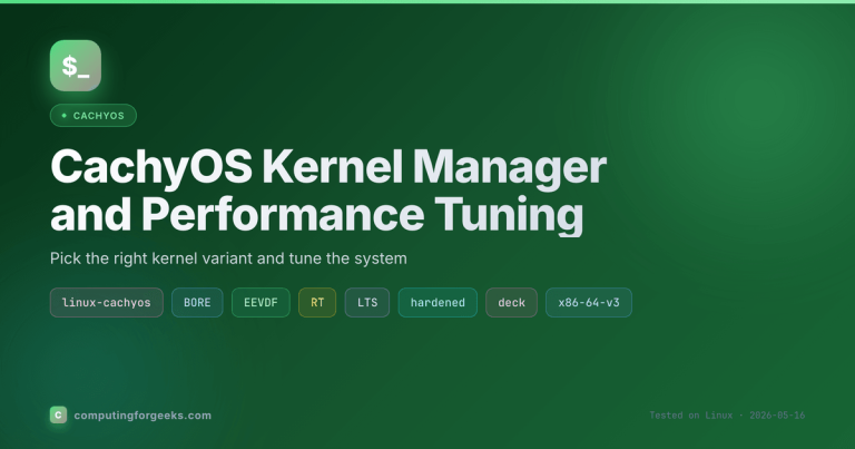 CachyOS Kernel Manager and Performance Tuning featured image with kernel variant chips