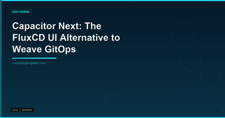 Capacitor Next: The FluxCD UI Alternative to Weave GitOps