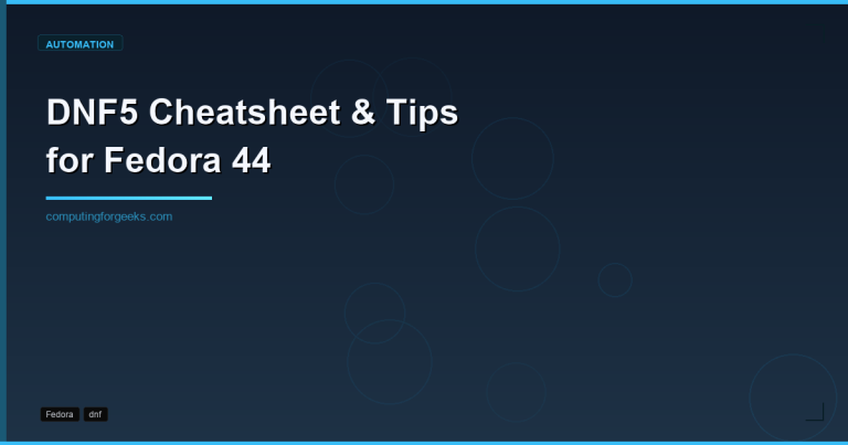 DNF5 cheatsheet for Fedora 44
