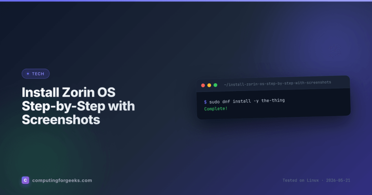 Install Zorin OS step-by-step with screenshots cover image