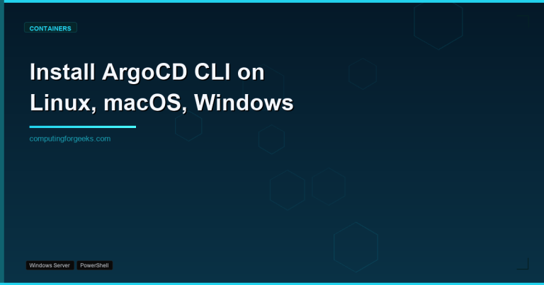 Install ArgoCD CLI on Linux, macOS, Windows