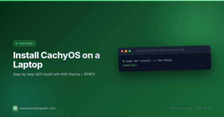 Install CachyOS on a Laptop step-by-step UEFI install with KDE Plasma and BTRFS featured image