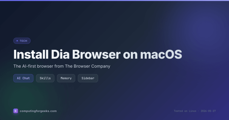 Install Dia Browser on macOS