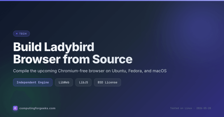 Ladybird browser featured image showing independent engine and LibWeb badges
