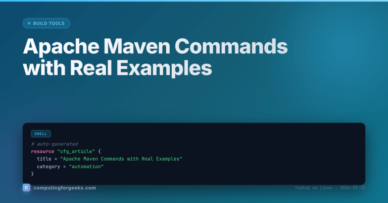 Apache Maven 3.9 commands cheat sheet with JDK 25 JUnit 5 and build lifecycle
