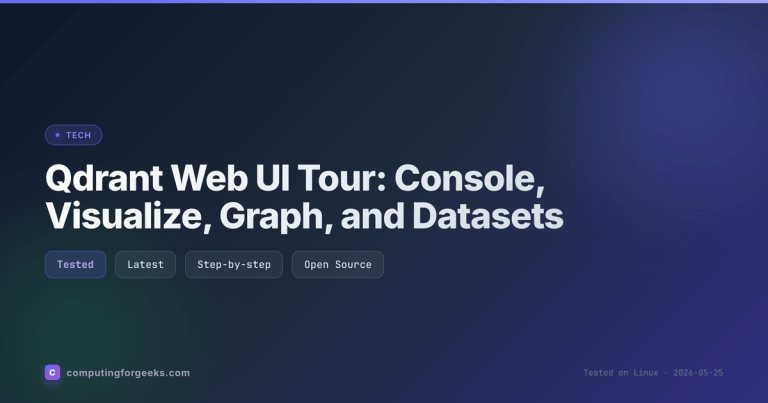 Qdrant Web UI Tour: Console, Visualize, Graph, and Datasets