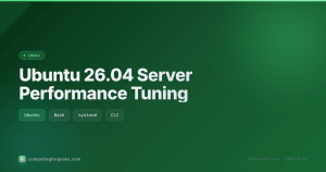 Ubuntu 26.04 server performance tuning cover