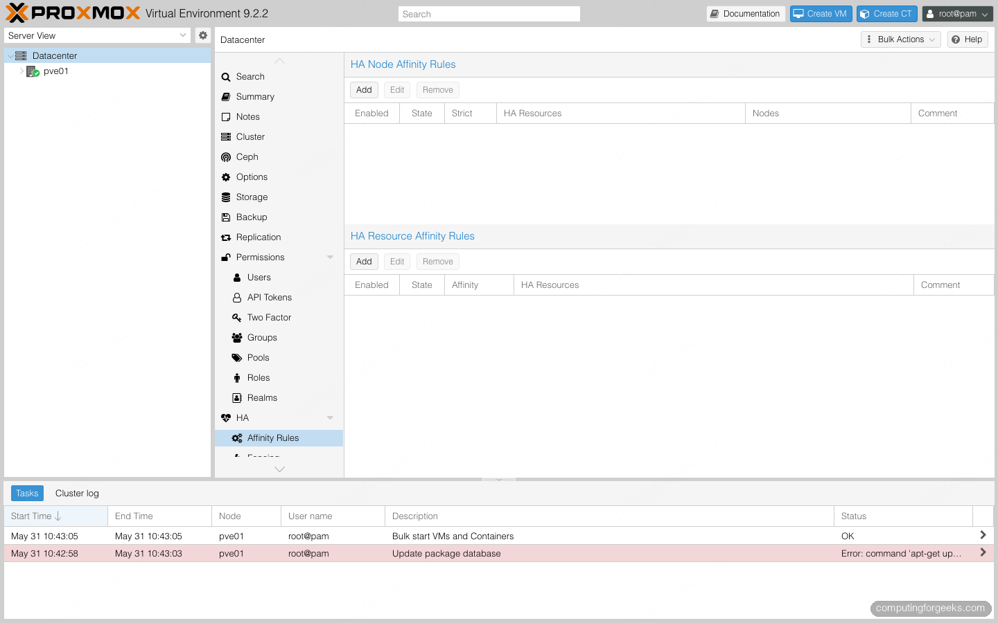 What is New in Proxmox VE 9 2 Proxmox VE 9 HA node and resource affinity rules