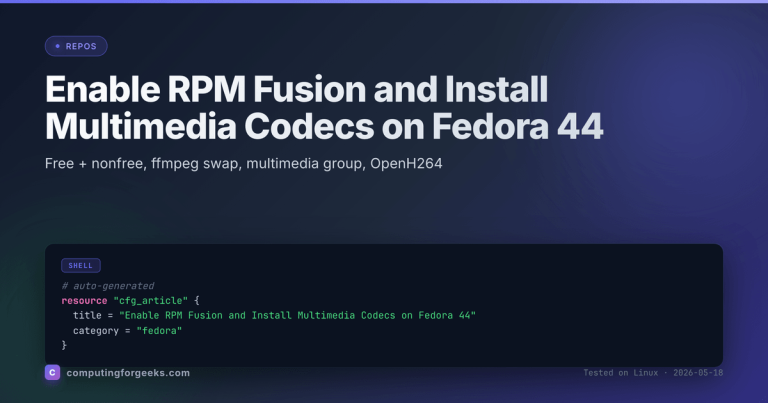 RPM Fusion and multimedia codecs Fedora 44