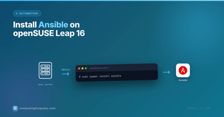 Install Ansible on openSUSE Leap 16