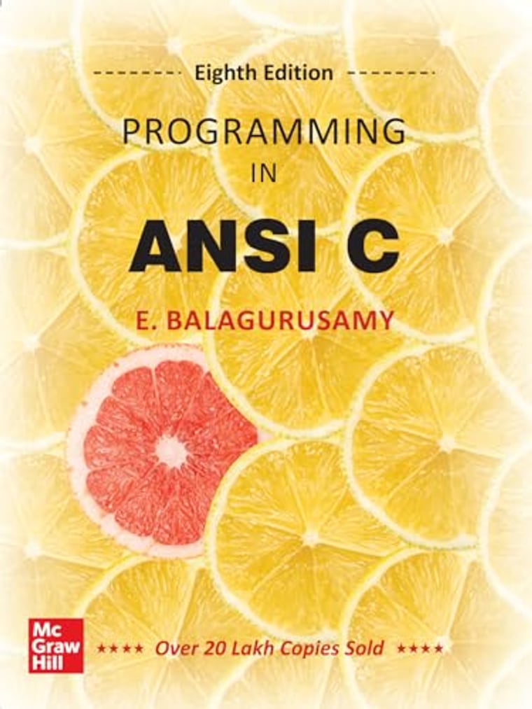 Programming in ANSI C 8th Edition by E. Balagurusamy book cover