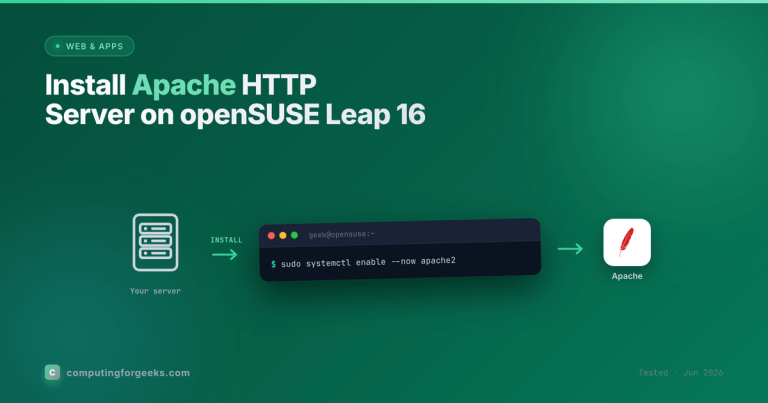 Install Apache HTTP Server on openSUSE Leap 16