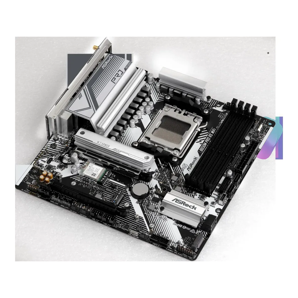 ASRock B650M Pro RS micro-ATX AM5 motherboard for a quiet entry Proxmox homelab build