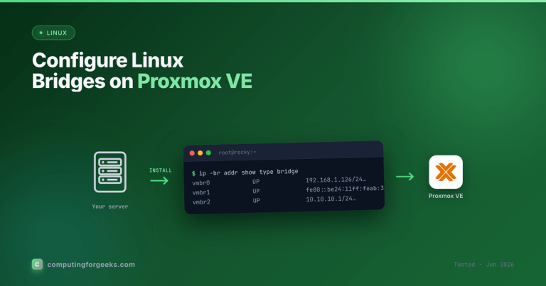 Configure Linux Bridges on Proxmox VE