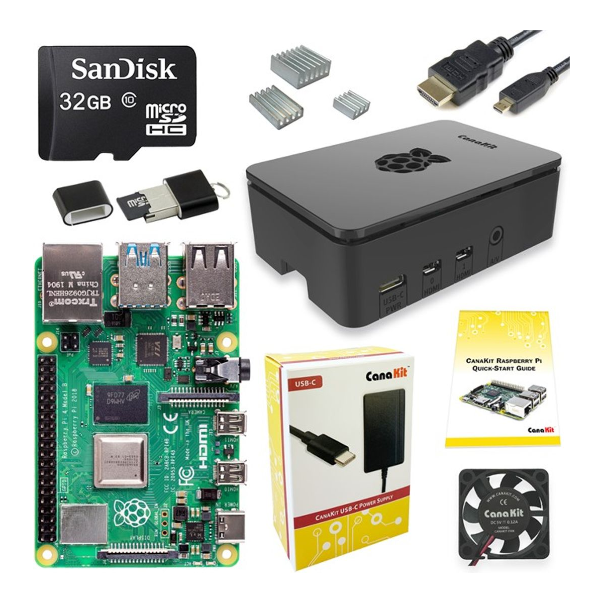 Best Raspberry Pi 5 Kits and SBC Alternatives 6 CanaKit Raspberry Pi 4 4GB starter kit with case, fan, PSU and microSD as a budget option